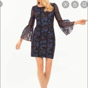 BNWT NICOLE MILLER LACE BELL SLEEVE SHEATH DRESS